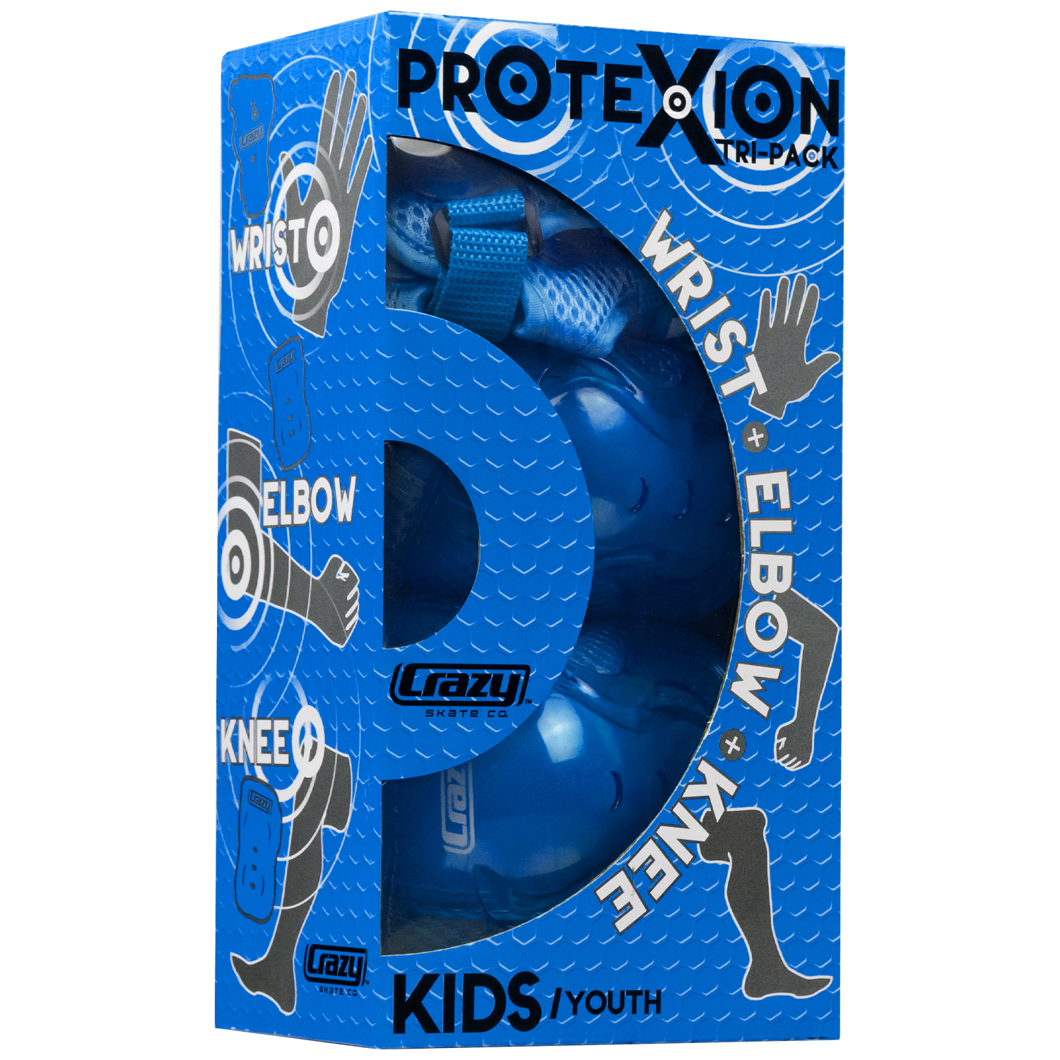 Includes Knee Crazy Skates Protexion Protective Gear Set for Kids Elbow and Wrist Pads 