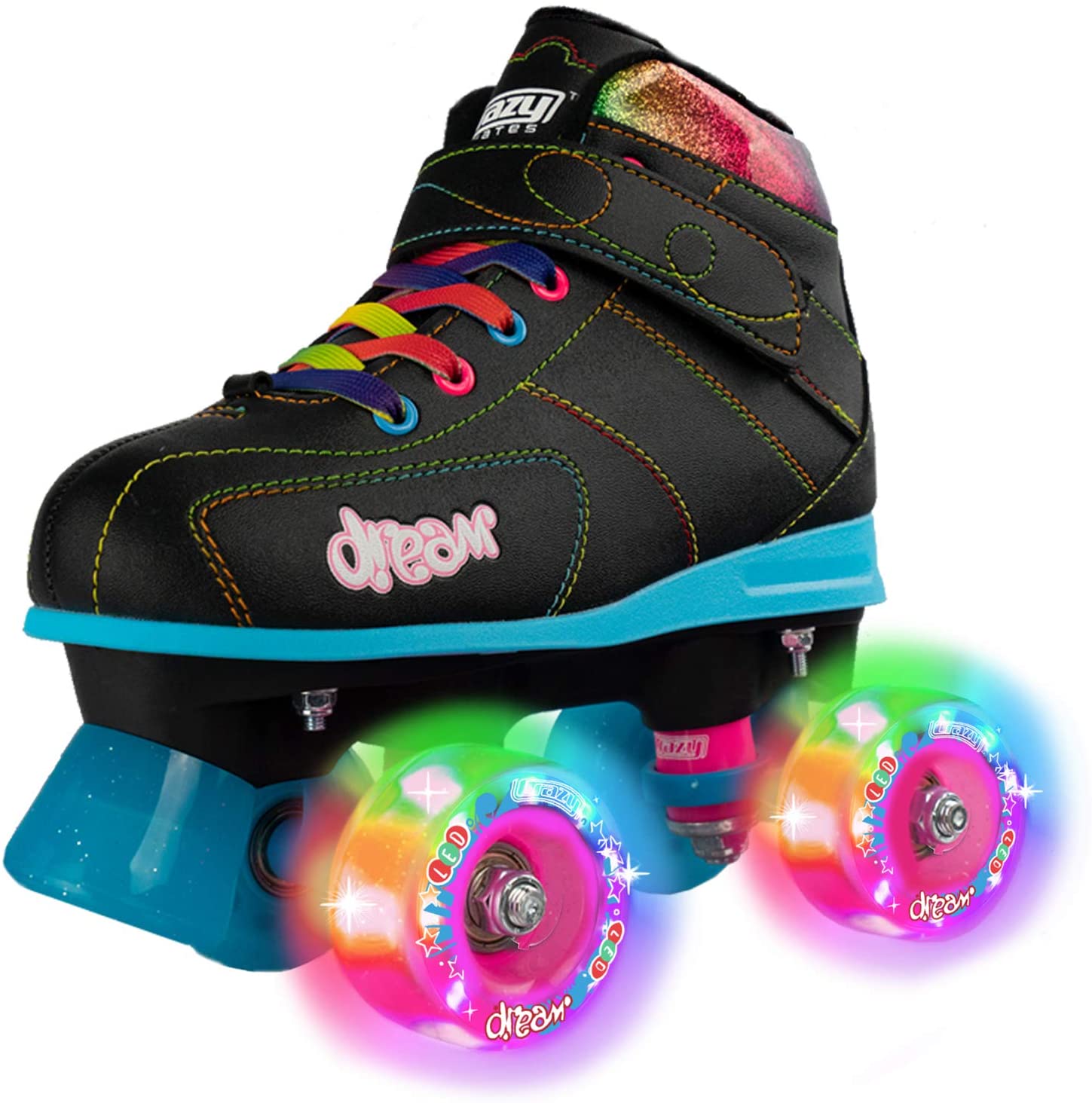 Crazy Skates Dream Roller Skates for Girls with LED Light-up Wheels- USED VER...