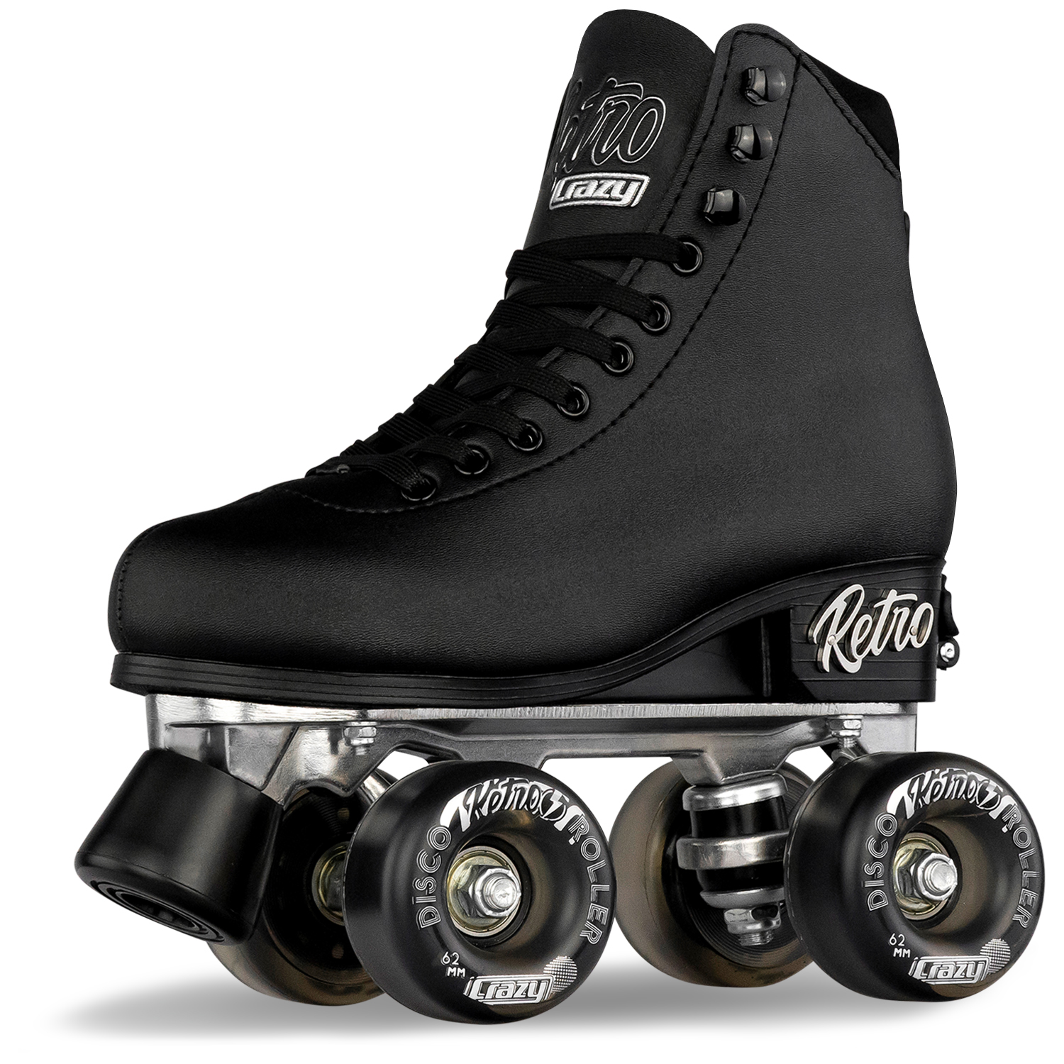 Crazy Skates Retro Roller Skates | Size Adjustable Classic Quad Skates